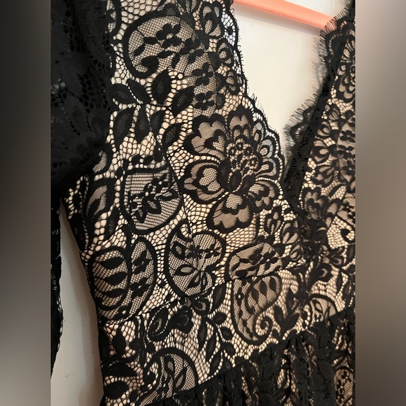 Gorgeous Soieblu Black Lace Cocktail Mini Dress size Small Homecoming - Picture 2 of 7